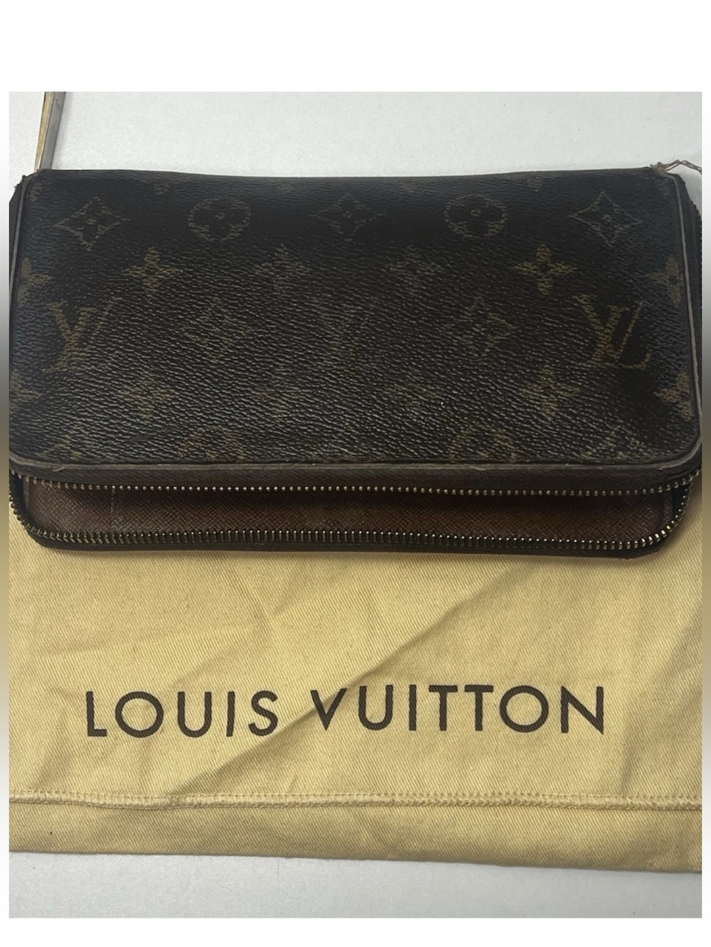 Louis Vuitton M60017 Zippy Wallet Monogram Long Wallet Auth broken zipper